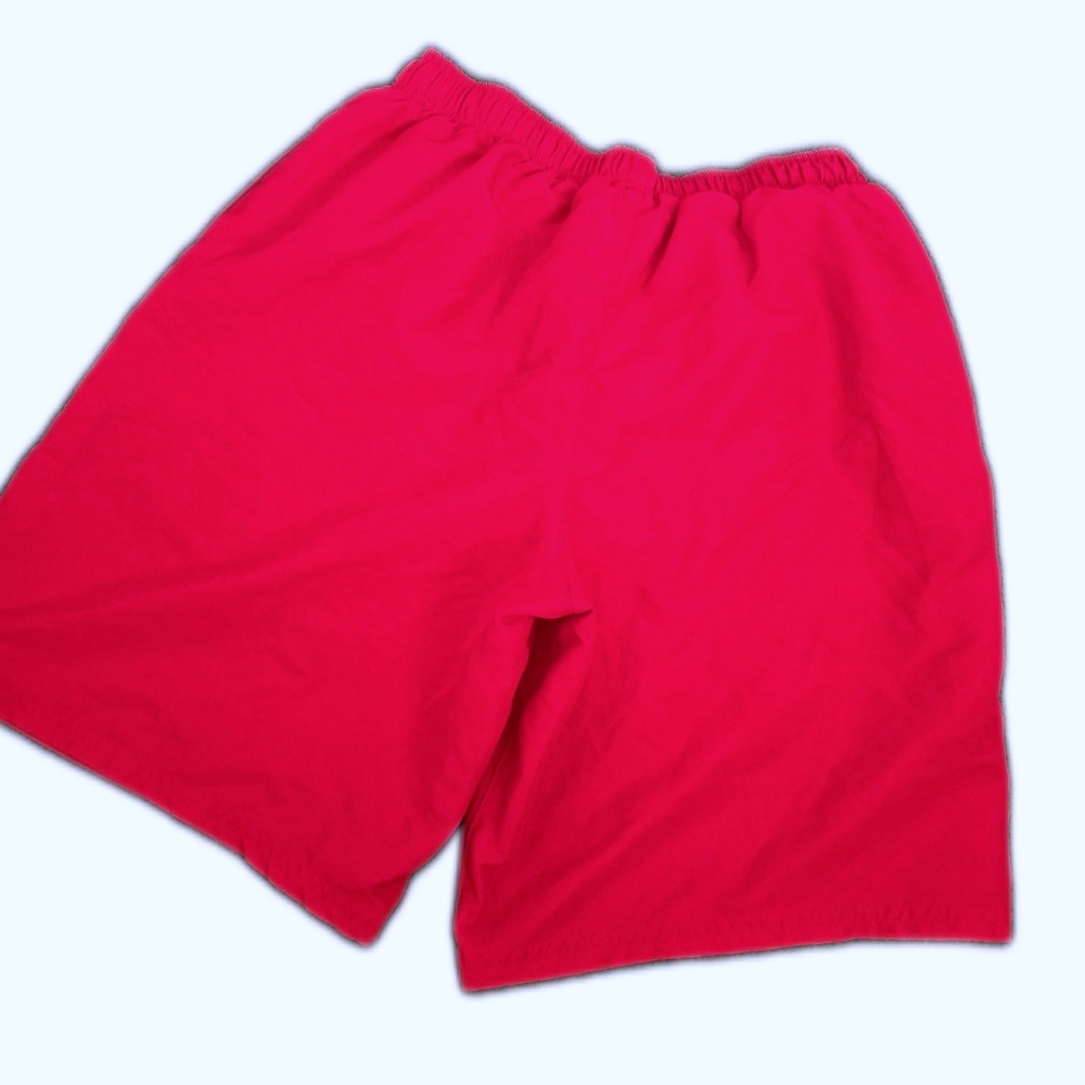 Nike Mens Red Athletic Shorts Medium Elastic Waist Drawstring 7 Inch Inseam